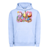 Pigment Grape Ice Easter wine glasses  Easter Day Urban Hoodie - CowGirlArtShop