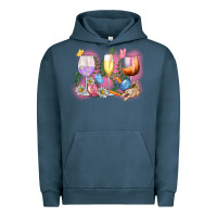 Pigment Midnight Navy Easter wine glasses  Easter Day Urban Hoodie - CowGirlArtShop