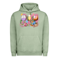 Pigment Oil Green Easter wine glasses  Easter Day Urban Hoodie - CowGirlArtShop