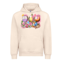 Sandshell Easter wine glasses  Easter Day Urban Hoodie - CowGirlArtShop