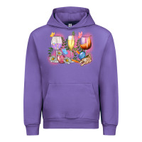 Tulip Easter wine glasses  Easter Day Urban Hoodie - CowGirlArtShop