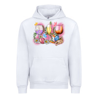 White Easter wine glasses  Easter Day Urban Hoodie - CowGirlArtShop