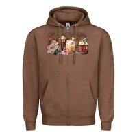 Chestnut Hair Dresser Coffee Cups Zipper Hoodie - MaliasSmallBusiness