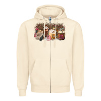 Sandshell Hair Dresser Coffee Cups Zipper Hoodie - MaliasSmallBusiness