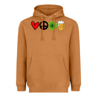 Meerkat Funny St Patricks Day Love Peace Clover and Beer Heavyweight Hoodie - Bettercallsaul