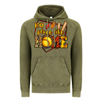 Vintage Olive no place like home softball Vintage Hoodie - Jasminsmagicworld
