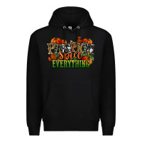 Black pumpkin spice everything fall Premium Hoodie - NancyCooperArtShop