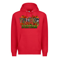 Red pumpkin spice everything fall Premium Hoodie - NancyCooperArtShop