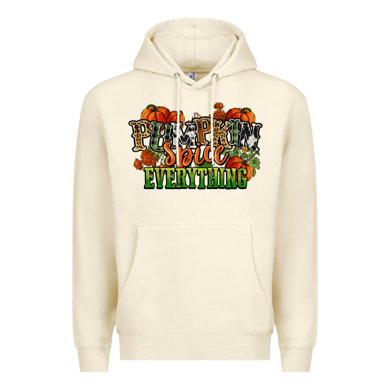Pumpkin Spice Everything Fall Premium Hoodie by NancyCooperArtShop | Teevron
