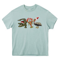 Arona Christmas alligator pelican crawfish Heavy Core Tee - BarkalooDesign