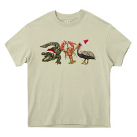 Mossy Christmas alligator pelican crawfish Heavy Core Tee - BarkalooDesign
