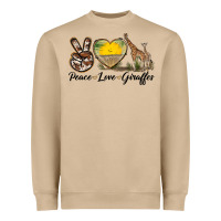 Mushroom Peace Love Giraffes Heavyweight Sweatshirt - LillyAllenDesigns