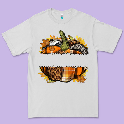 Personalized Fall Pumpkin Premium Tee Designed By Texasbilliewilder