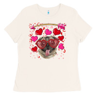 Bone valentine's day  pug Ladies Tee - RanaPortraitStore