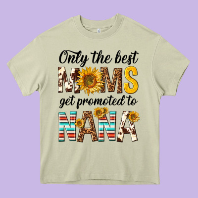 Only The Best Moms Get Promoted To Nana Heavy Core Tee Designed By Texasbilliewilder