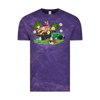 Cloud Purple easter truck with bunny Vintage Tee - AdoDesignShop