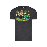 Vintage Black easter truck with bunny Vintage Tee - AdoDesignShop