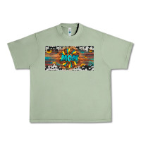 Leopard Sunflower Mom License Plate Urban Heavy Tee | Teevron
