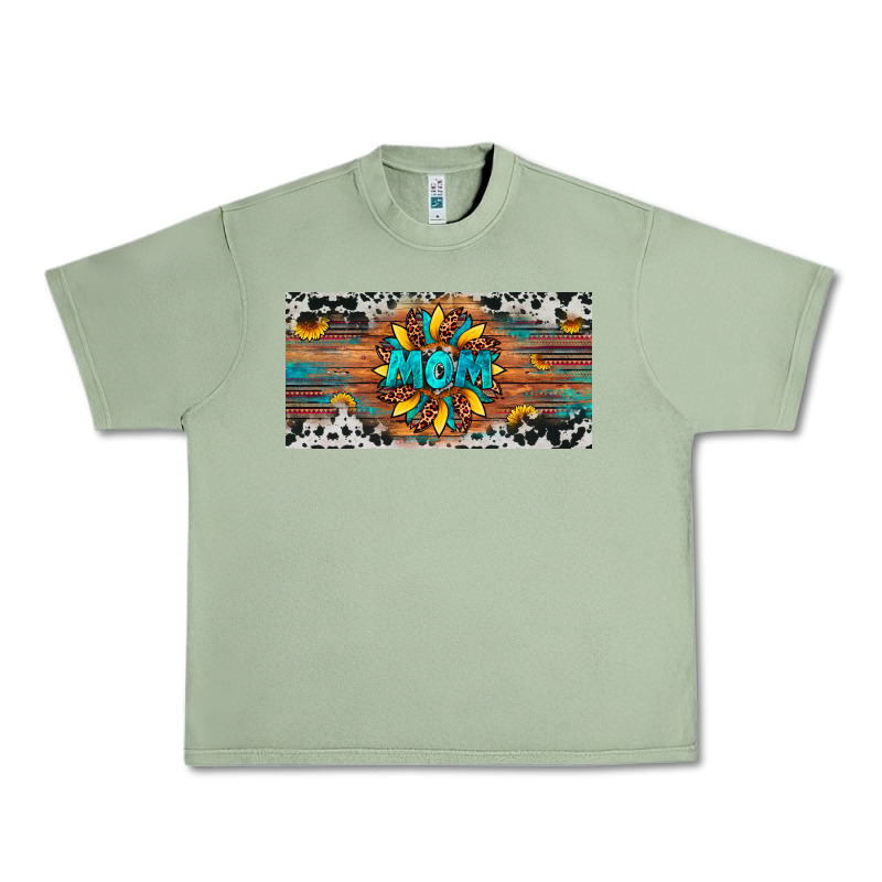 Leopard Sunflower Mom License Plate Urban Heavy Tee by Artiststas | Teevron