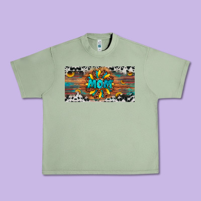 Leopard Sunflower Mom License Plate Urban Heavy Tee Designed By Artiststas