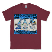 Burgundy snowy christmas gnomes Classic Tee - BarkalooDesign