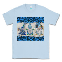 Dusty Blue snowy christmas gnomes Classic Tee - BarkalooDesign