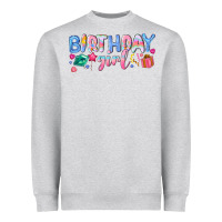 Heather Grey birthday girl Heavyweight Sweatshirt - NancyCooperArtShop