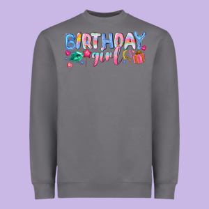 Birthday Girl Heavyweight Sweatshirt Designed By Nancycooperartshop