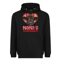 Black mama's sweetheart highland calf Heavyweight Hoodie - RanaPortraitStore