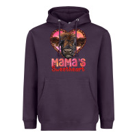 Plum mama's sweetheart highland calf Heavyweight Hoodie - RanaPortraitStore