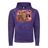 Cloud Purple valentines day mama cow and baby cows Vintage Hoodie - RanaPortraitStore