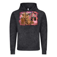 Vintage Black valentines day mama cow and baby cows Vintage Hoodie - RanaPortraitStore