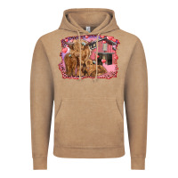 Vintage Coffee valentines day mama cow and baby cows Vintage Hoodie - RanaPortraitStore