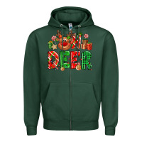 Sports Green Oh deer Reindeer Zipper Hoodie - NancyCooperArtShop