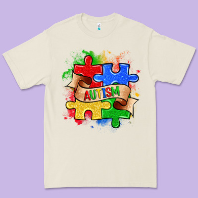 Autism Puzzle Pieces Premium Tee Designed By Zillion Design Studio
