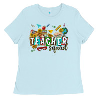 Baby Blue western teacher squad Ladies Tee - texasbilliewilder