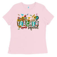 Bubblegum Pink western teacher squad Ladies Tee - texasbilliewilder