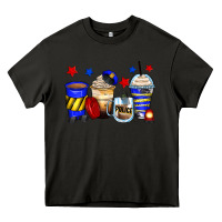 Asphalt police coffee cups Heavy Core Tee - Zillion Design Studio