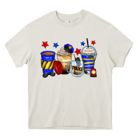 Cream police coffee cups Heavy Core Tee - Zillion Design Studio