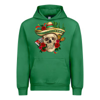 Emerald Di de los muertos with roses Mexico Urban Hoodie - HowdyJamesFarm