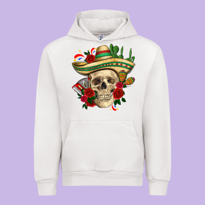 Di De Los Muertos With Roses Mexico Urban Hoodie Designed By Howdyjamesfarm