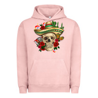 Pigment Salmon Di de los muertos with roses Mexico Urban Hoodie - HowdyJamesFarm