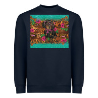 Navy dachshund Heavyweight Sweatshirt - BarkalooDesign
