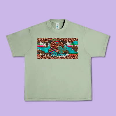 Hearts Mama License Plate Urban Heavy Tee Designed By Artiststas