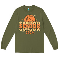 Army Green basketball senior 2024 Long Sleeve Tee - MaliasSmallBusiness