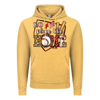 Vintage Mustard no place like home baseball Vintage Hoodie - Jasminsmagicworld