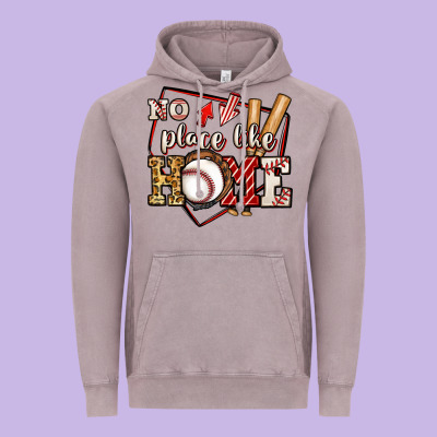No Place Like Home Baseball Vintage Hoodie Designed By Jasminsmagicworld