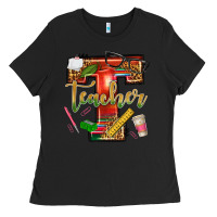 Black western teacher Ladies Tee - texasbilliewilder