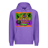 Purple bad witch vibes Premium Hoodie - NancyCooperArtShop