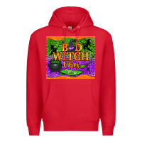 Red bad witch vibes Premium Hoodie - NancyCooperArtShop